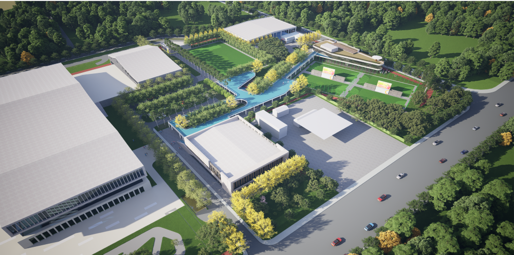 國慶攻堅“不打烊”，漢南全民健身中心二期建設(shè)開啟“加速度”